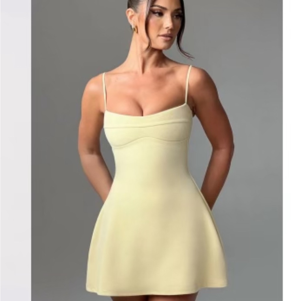 BABYBOO Dakota Mini Dress in Lemon